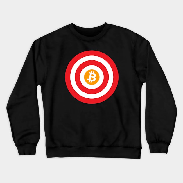 bitcoin Target Crewneck Sweatshirt by graphicganga